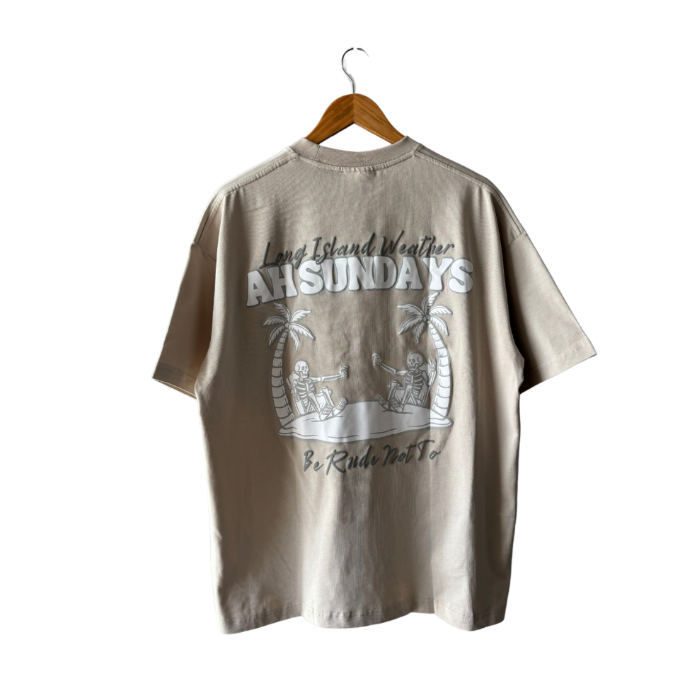 LONG ISLAND WEATHER TEE - SAND