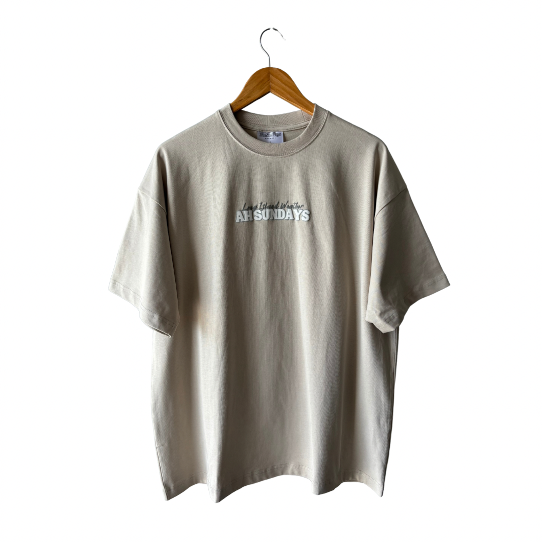 LONG ISLAND WEATHER TEE - SAND