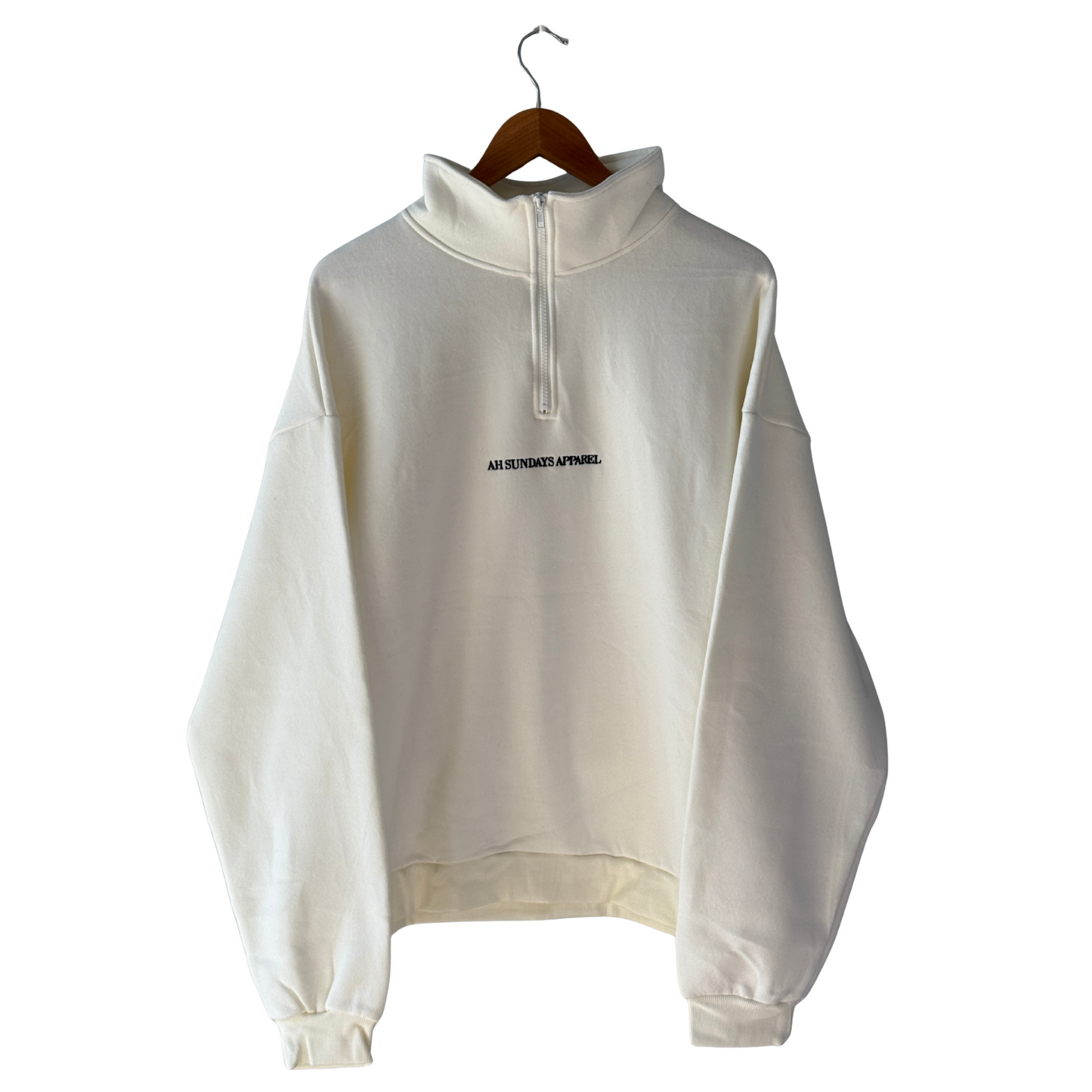 QUARTER ZIP - OFF WHITE