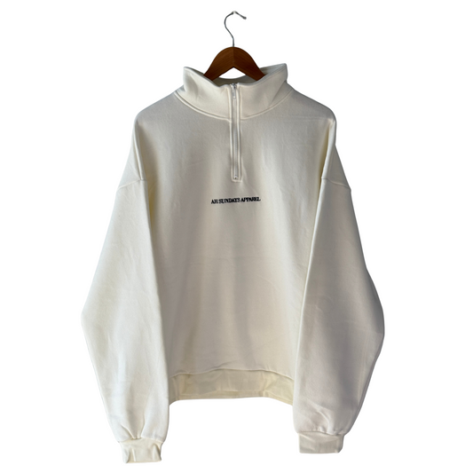 QUARTER ZIP - OFF WHITE