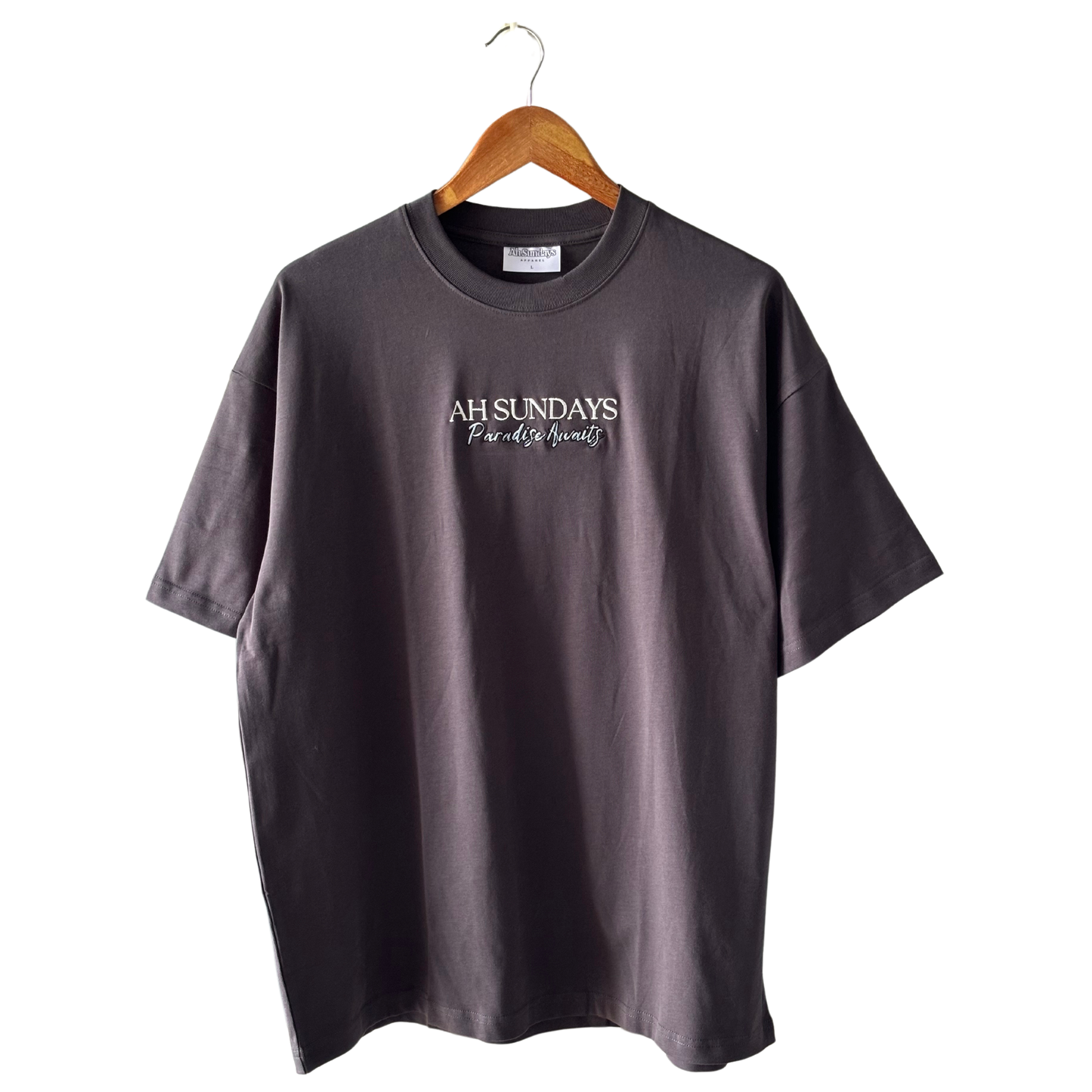 PARADISE AWAITS TEE - DARK GREY