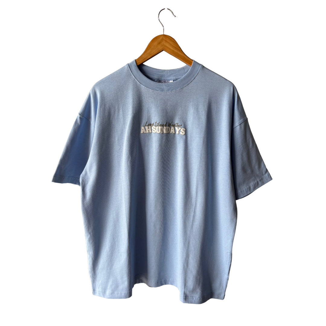 LONG ISLAND WEATHER TEE - SKY BLUE