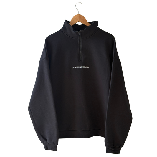 QUARTER ZIP - BLACK